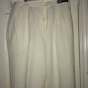 WHITE KORET WOOL PANTS